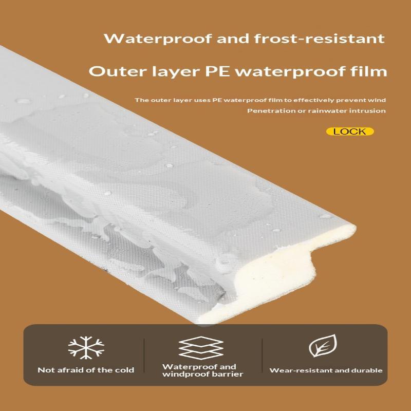 Seal Strip Set Windproof Soundproof Dustproof Self Adhesive Weather Stripping for Sliding Windows Doors Home Office Use