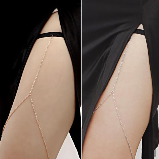 Стильная эластичная лента, гальваническая цепь для ног, модные аксессуары для тела, бедра, для ночного клуба