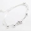 High -Quality 925 Sterling Silver Jewelry Fashion Fresh Beauty Smooth Small Round Female Popular Bracelet Sb56