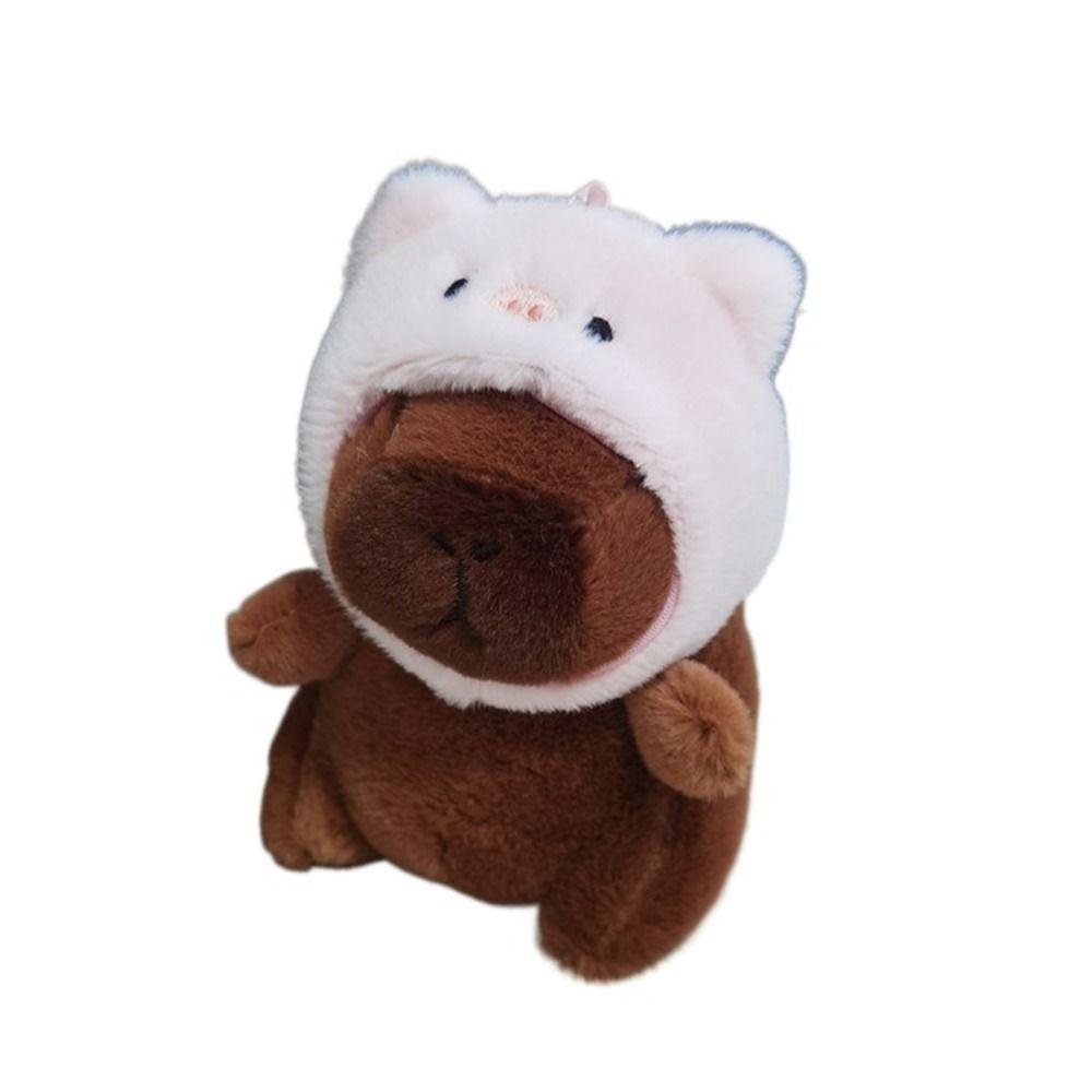 Многоцветная имитация капибары подвеска милая игрушка пушистая кукла животное головной убор капибара кукла дети