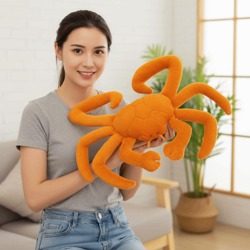 Simulation Crab Plush Toy Fluffy Sea Animal Doll Sleeping Pillow Crab Plush Doll Christmas Toy