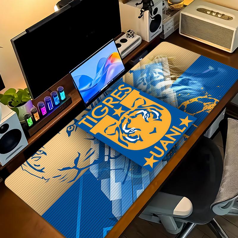 Tigres UANL Print Cushion Non-slip Laptop Tablet Big Mousepad XXL Mat Mini PC Playmat With Lock edge