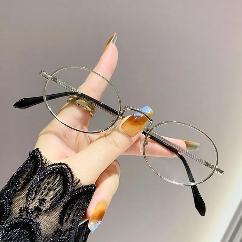Новые ретро очки для близорукости с маленькой круглой оправой, нейтральные модные очки, очки для близорукости высокой четкости с блокировкой синего света до -4.0