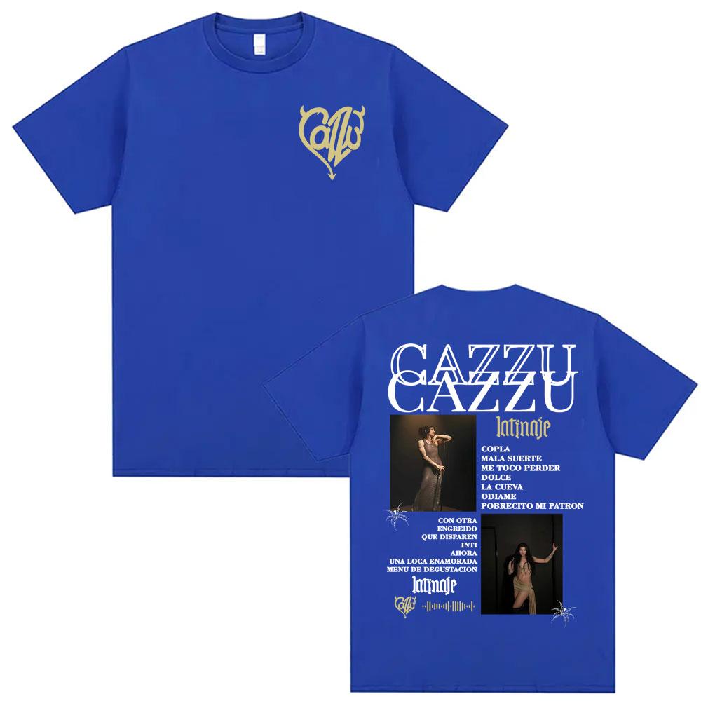 Cazzu Latinaje Album Tour Cover Tee Shirt Unisex Women Clothing Aesthetic Fashion T Shirt Casual Cotton Oversized YK Top
