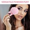 2pcs Lollipop Powder Puff Under Eyes Fluffy Loose Body Puffs Cosmetic Makeup Handle Tools and Large Face for Girls Mineral Soft Round Women Shape