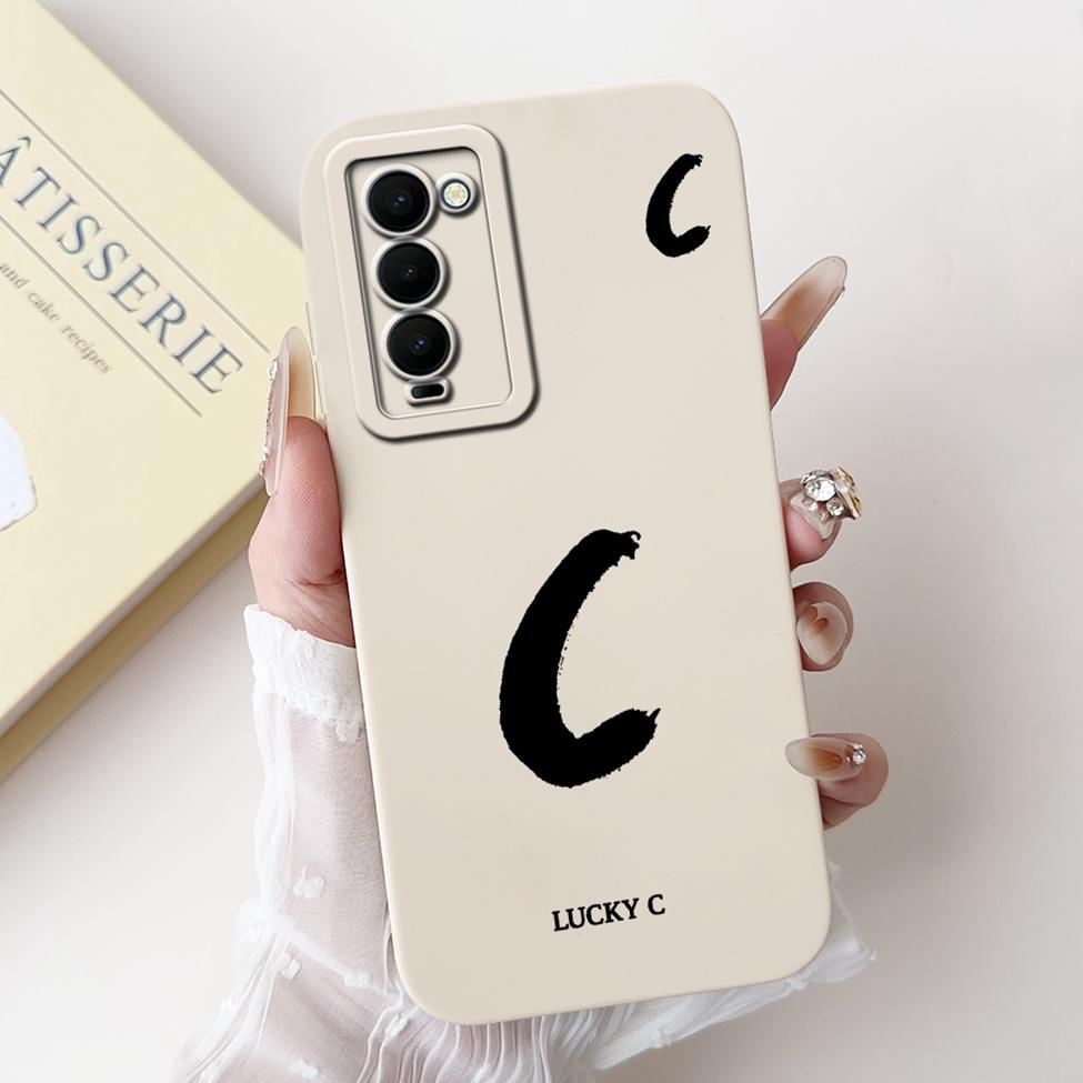 Для Tecno Camon 18 CH6 CH6n 18P CH7 Чехол Techno Camon 18T Чехол Простой Модный Дизайн с Узором из Букв Силиконовый Ударопрочный Бампер
