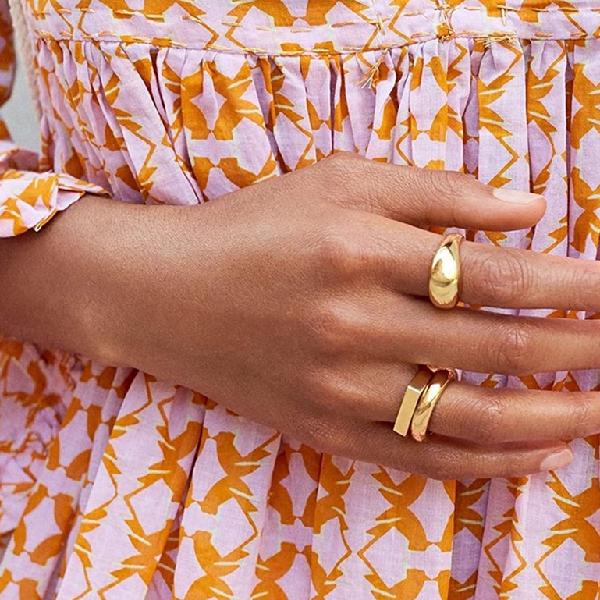 Модное массивное кольцо золотого цвета для женщин и мужчин, минималистское кольцо с куполом для свадьбы, помолвки, вечеринки, ювелирные изделия, подарки