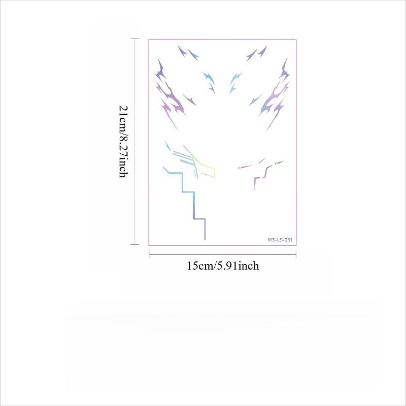 4 шт. Лазерная тату-наклейка Аниме кос Сценический макияж Наклейка на лицо