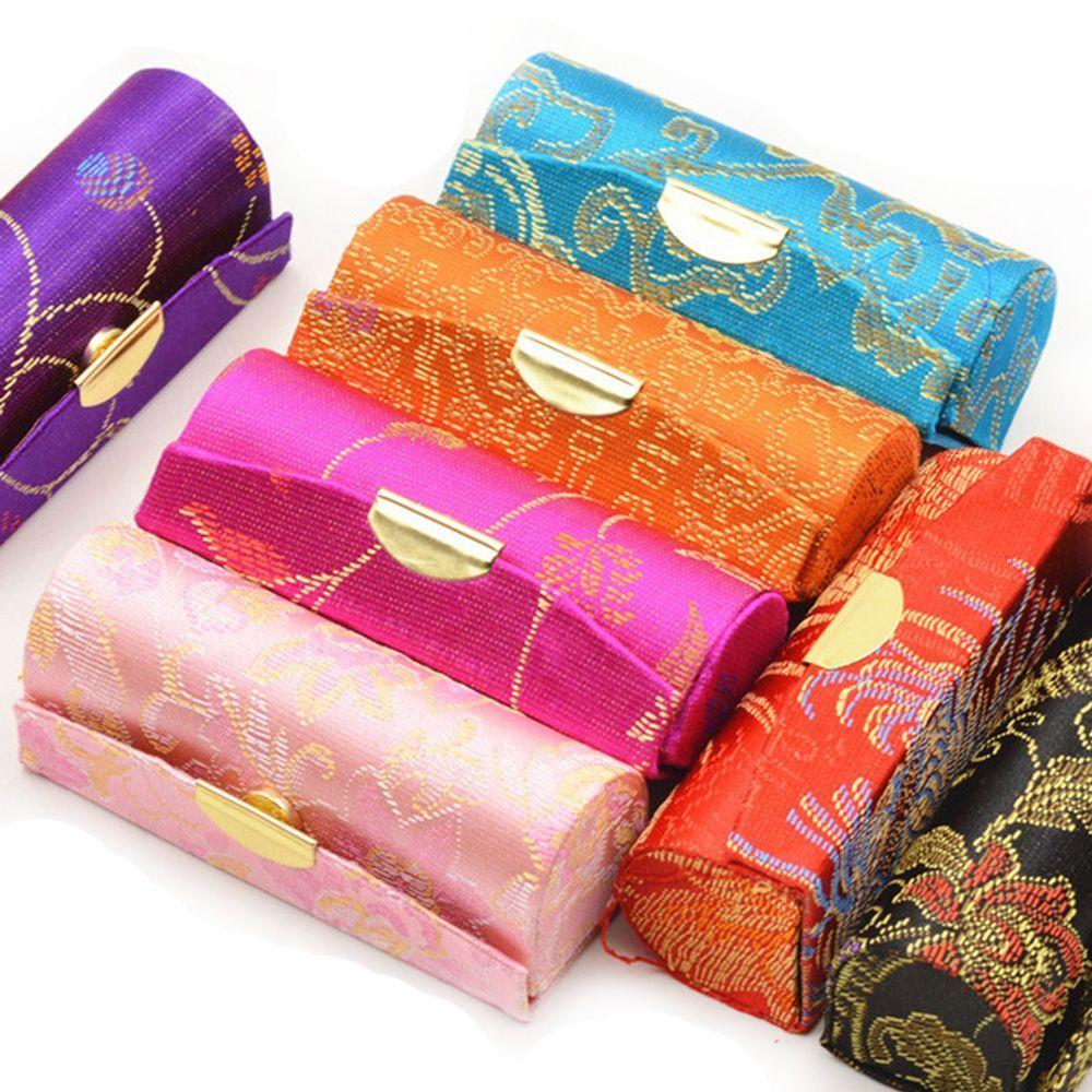 Дизайн из зеркального шелкового сатина Косметички Упаковочная коробка Футляр для губной помады Коробка для губной помады Держатель для губной помады