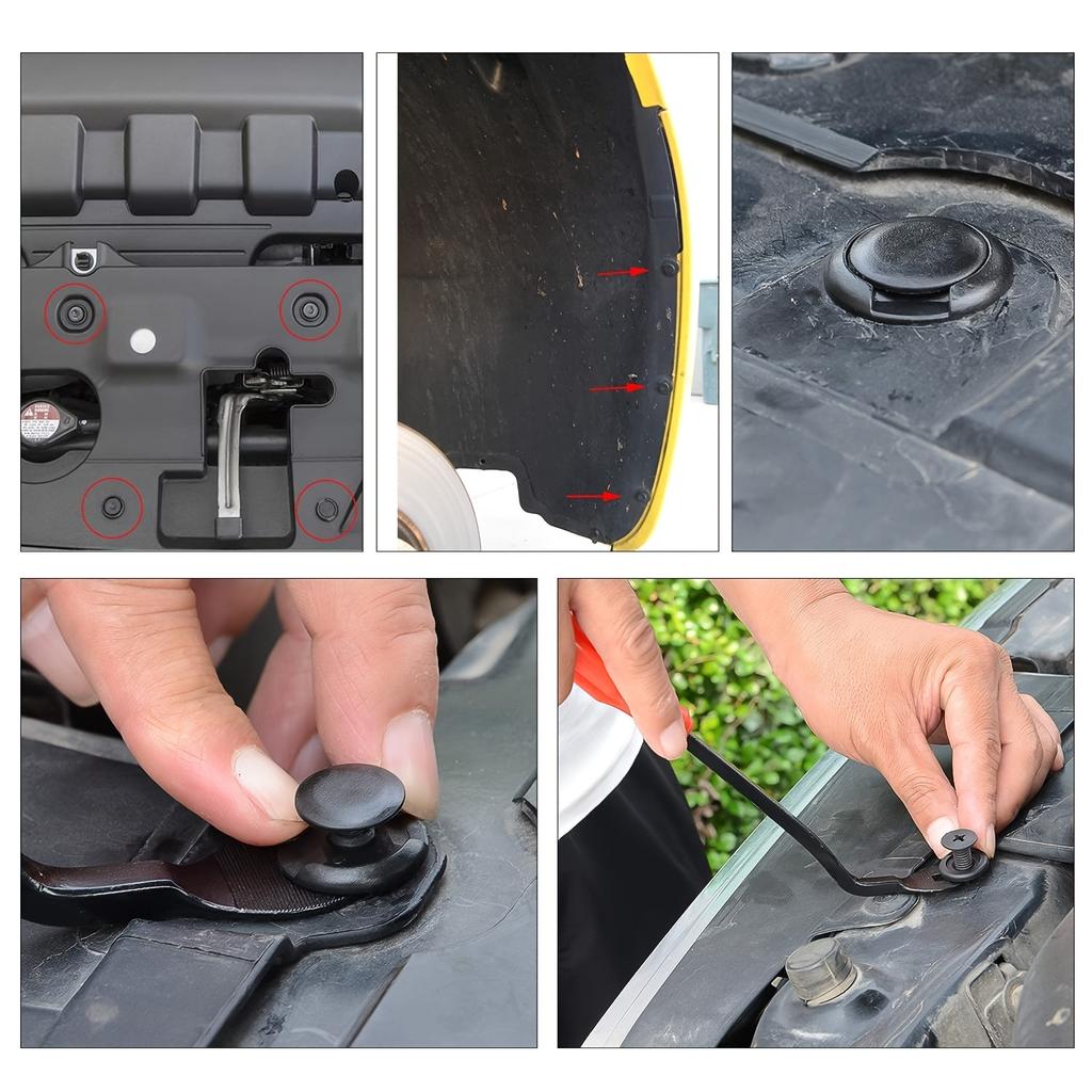 Набор из 635 шт. автомобильных крепежных клипс и фиксаторов | 16 размеров нейлоновые пистоны для бампера/крыла с 10 кабельными стяжками и инструментом для снятия