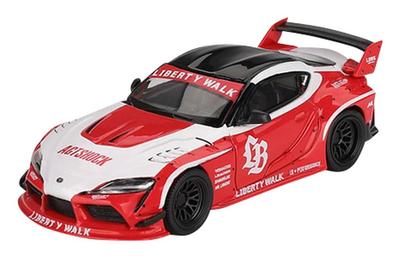 Sunrich MINI GT Масштаб GR Supra Готовая модель 1/64 LBWORKS Красный/Белый (Левый руль) MGT01103-L