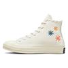 Chuck 70 High Embroidered Floral - Egret Women Sneakers Cream Natural-Ivory A04298C