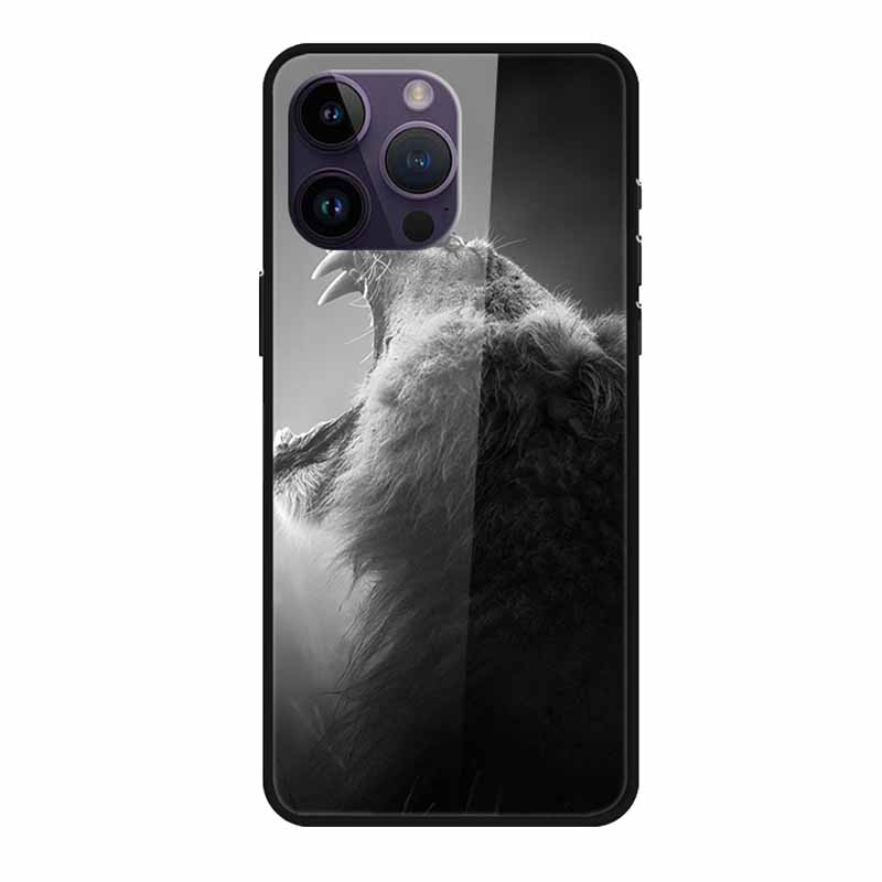 Закаленное Стекло Чехол Для iphone 15 Pro Max Чехол Жесткое Стекло Задняя Крышка Мягкий ТПУ Бампер Для iphone 16 Pro Max Чехол для Телефона 16Pro Max