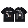 Rosalia LUX Tour 2026 Графические футболки Унисекс Женская одежда Модная Эстетичная футболка Летняя Повседневная Хлопковая Футболка с коротким рукавом