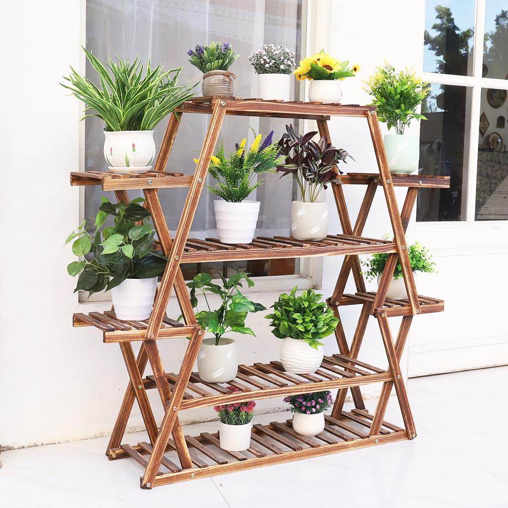 Wooden Plant Pot Stand Muti-Lader Flower Display Shelf