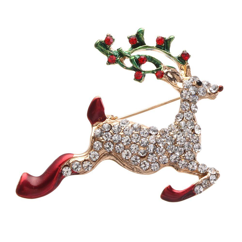 Стразы Модные украшения Рождественский подарок Рождественская брошь Значки Броши Значки Елка