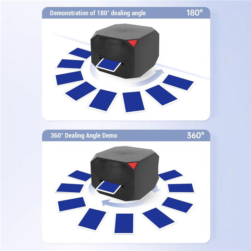 360 Degree Rotating Automatic Card Dealer Rechargeable 2500mAh Playing Cards Dealing Machine Electric Poker Dispenser Device