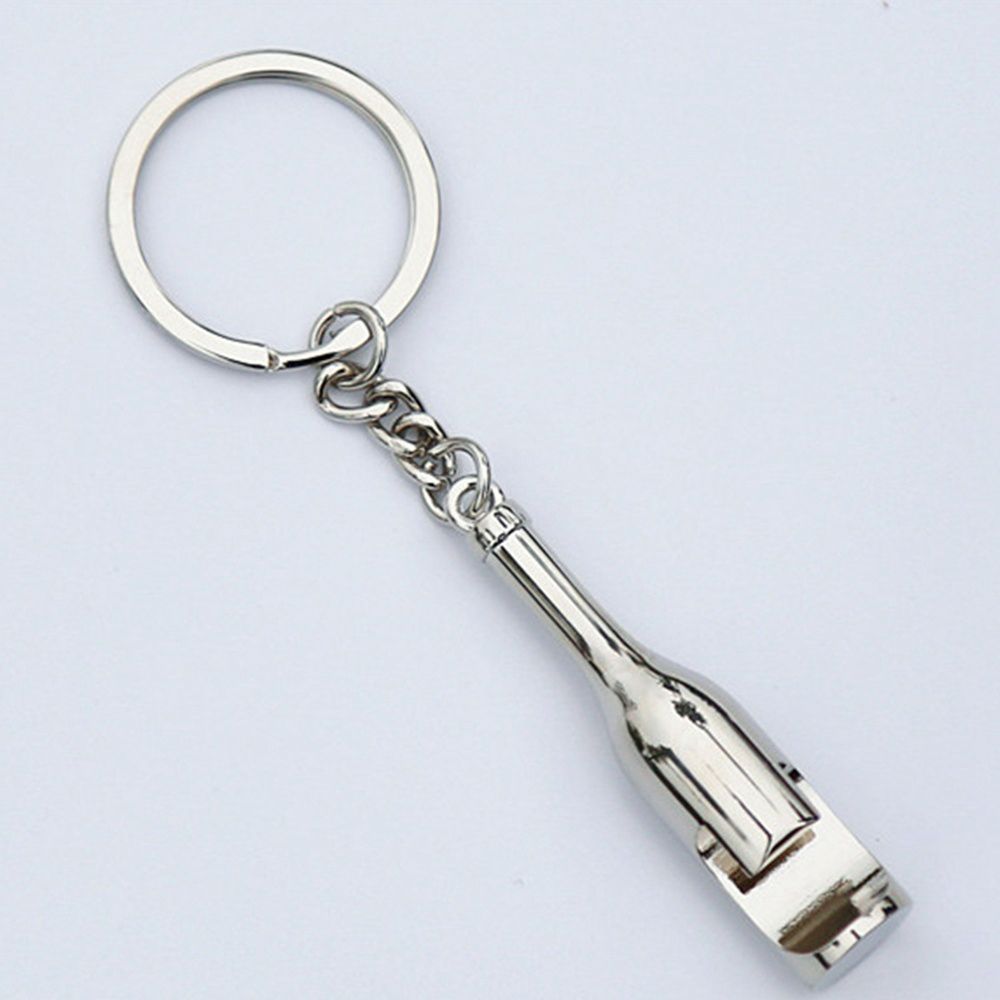Outdoor Beer Travel Key Ring Opener Key Chain Wine Bottle Shaped