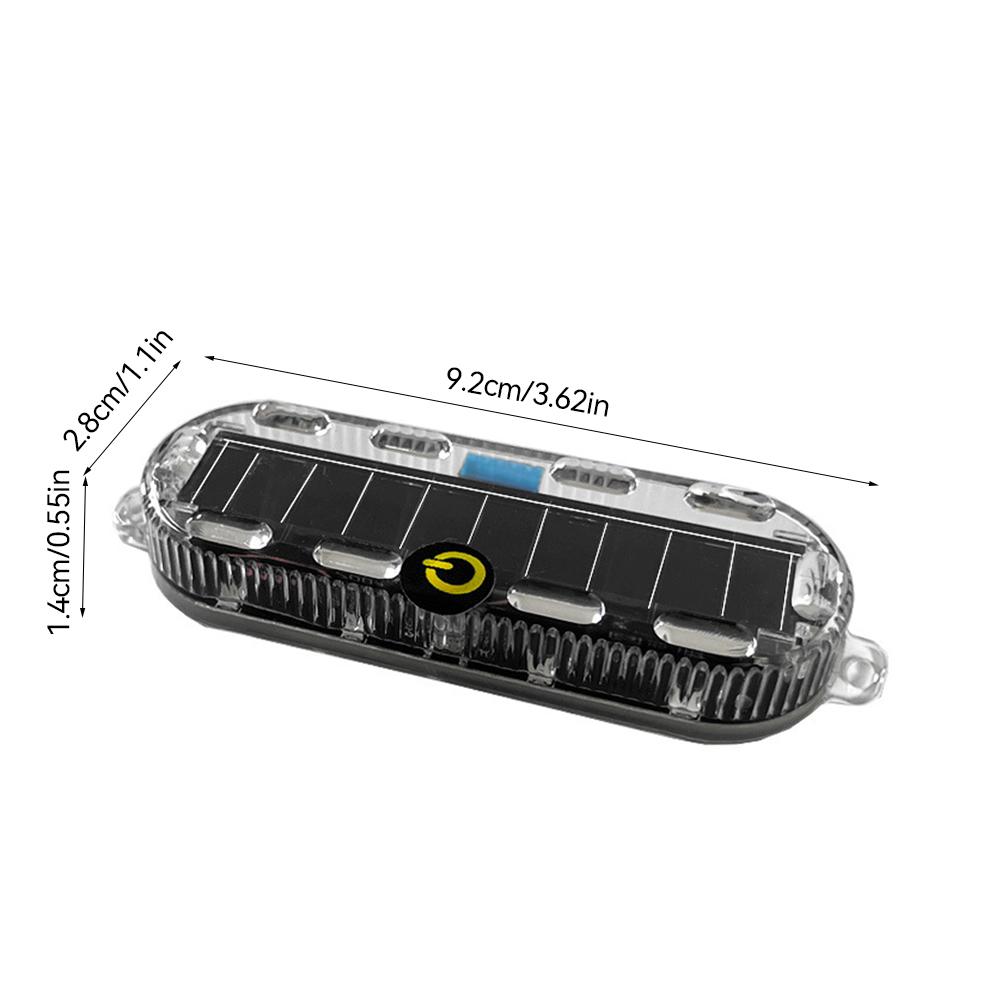 Светодиодный предупреждающий фонарь на солнечной энергии для мотоцикла, заднего фонаря для ночной езды, противотуманный фонарь для мотоцикла, электромобиля, велосипеда #469274