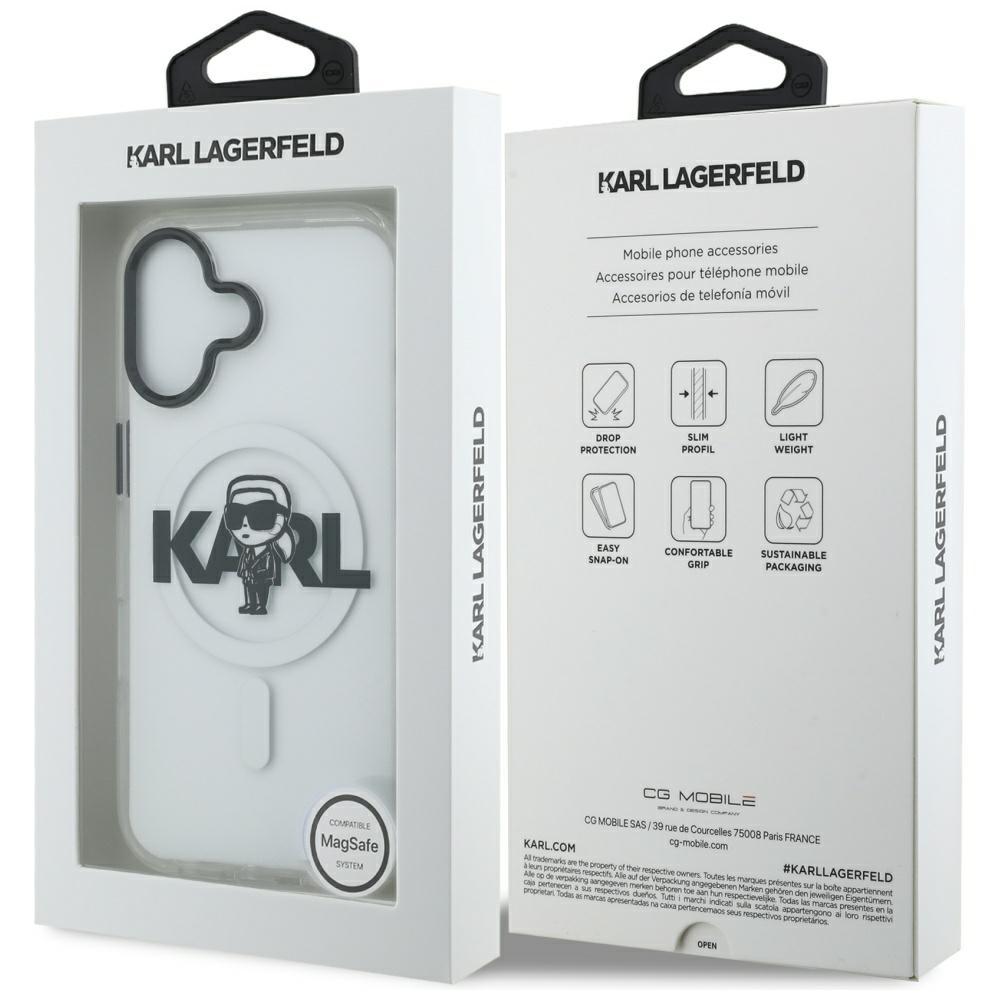 Karl Lagerfeld IML Karl Sketch Logo MagSafe Case for iPhone 17 Clear