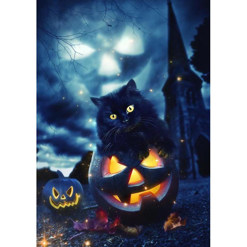 5d Алмазная картина Тыква Алмазная вышивка Животные Стразы ручной работы Домашний декор Подарок на День всех святых Рукоделие Вышивка крестом