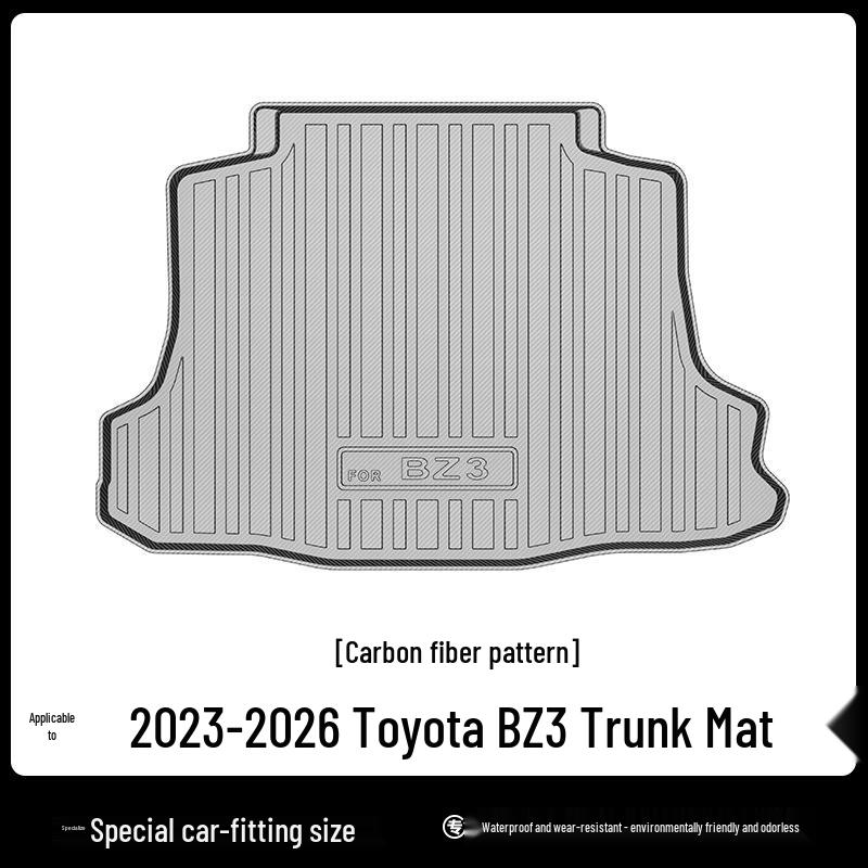 Коврик в багажник 2024 Toyota BZ3 TPE: Без запаха, Экологичный, Водонепроницаемый.