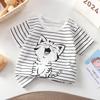 Kids Cute Cotton 1Y-10Y Short-sleeved T-Shirt Tops Children's Clothing Baby Cartoon Pullover Boy and Girls T-shirt