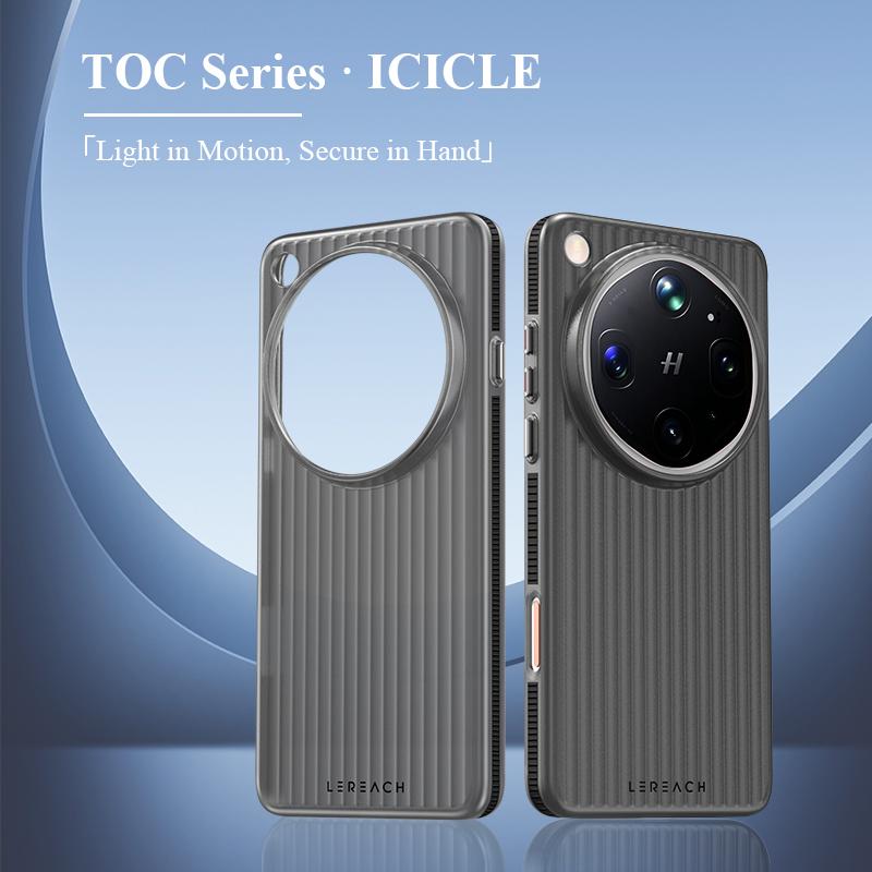 Чехол LeReach для OPPO Find X9 Ultra 5G TOC ICICLE, 3D-защита, противоскользящие боковые грани, матовая защита микроуровня