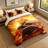 3Pcs Bedding SetDemon Slayer Soft Bed Sheet and Two Pillowcases Home Bedroom Decor