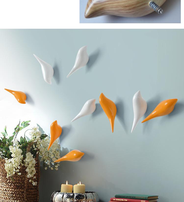 Modern Bird Decorative Wall Hooks for Coats & Hats - Indoor Simple Design