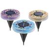 4/2/1PCS Solar Disk Light Waterproof Outdoor Glass Garden Stake Lighting Colorful Decorative Pathway LED Lights Dusk to Dawn