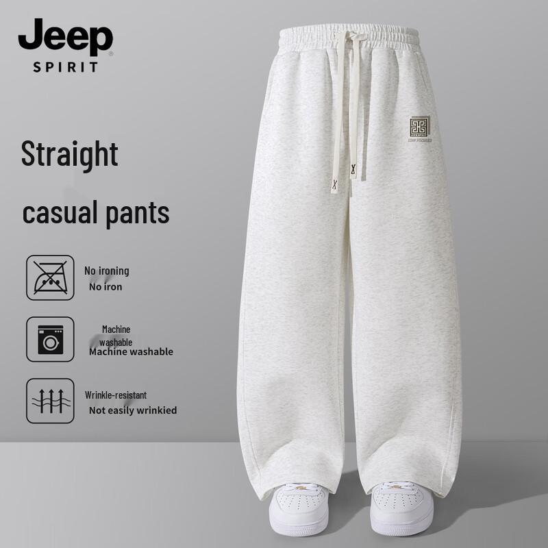 JEEP SPIRIT Men's 2025 Loose Fit Straight-Leg Sweatpants
