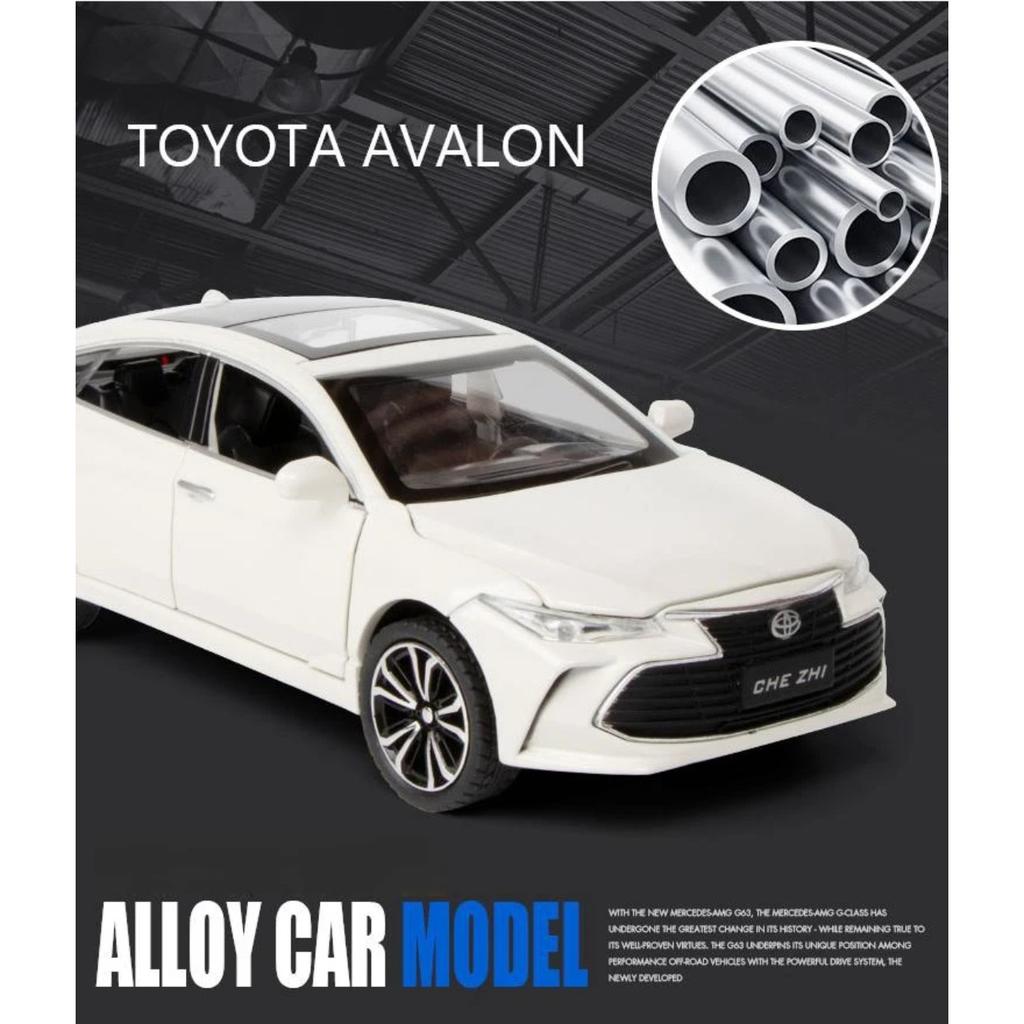 1/24 TOYOTA Avalon игрушечная машинка для детей литая металлическая модель миниатюрная звук свет двери открываются коллекция подарок для детей