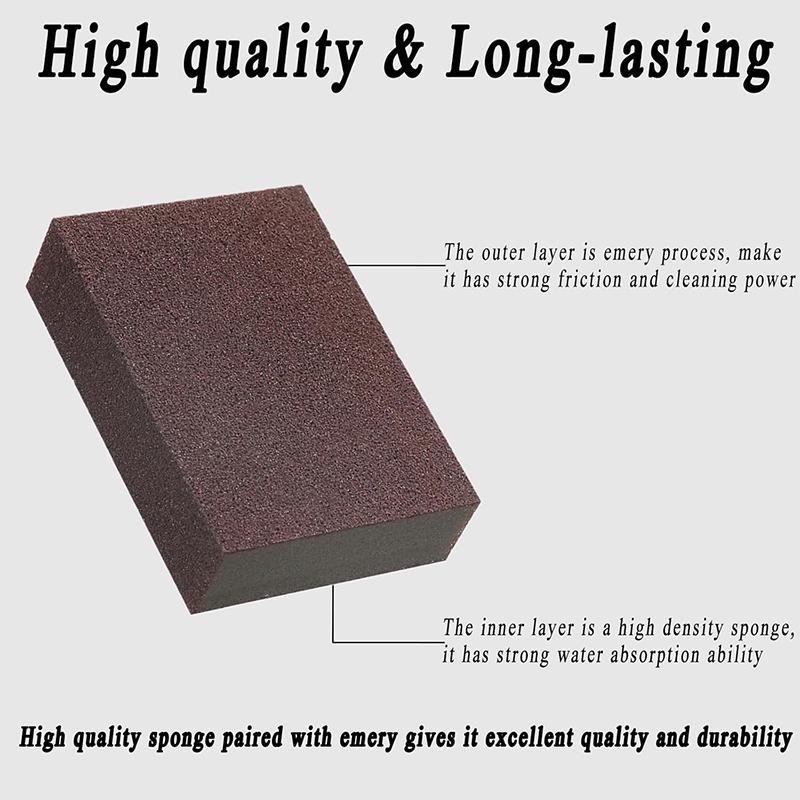 6Pcs Magic Carborundum Sponges Nano Magic Emery Cleaning Sponge Rust Sponge for Pots and Pans Kitchen Sanding Sponge Block