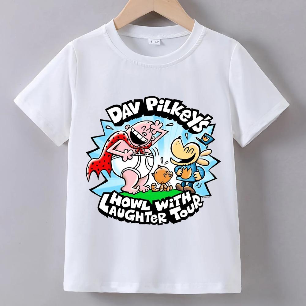 Аниме футболка Собака Человек для Детей Мальчиков Мультфильм Летняя с коротким рукавом Dogman Топы Y2k Малышей Девочек Футболки Camiseta Детская Одежда