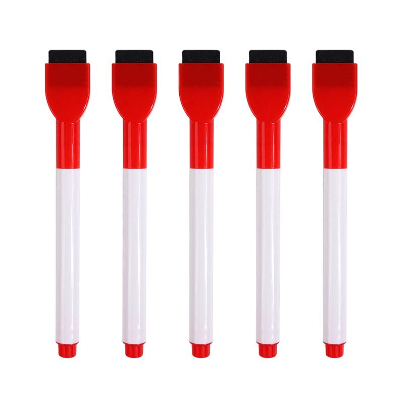 5Pcs Non-Magnetic Colored Whiteboard Pen Creative Erasable Water-Based Marker Large Capacity Environmentally Friendly Marker