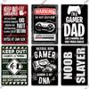 Декор Забавный Геймер Винтажная Жестяная Табличка Металлическая Пластина Ретро Игровая Комната Настенное Искусство Живопись для Дома Домашнее Украшение