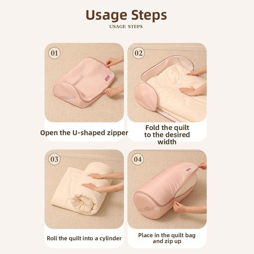 Влагозащитный цилиндрический мешок для хранения одеял Пылезащитный большой цилиндрический мешок для упаковки багажа На молнии Экономия места