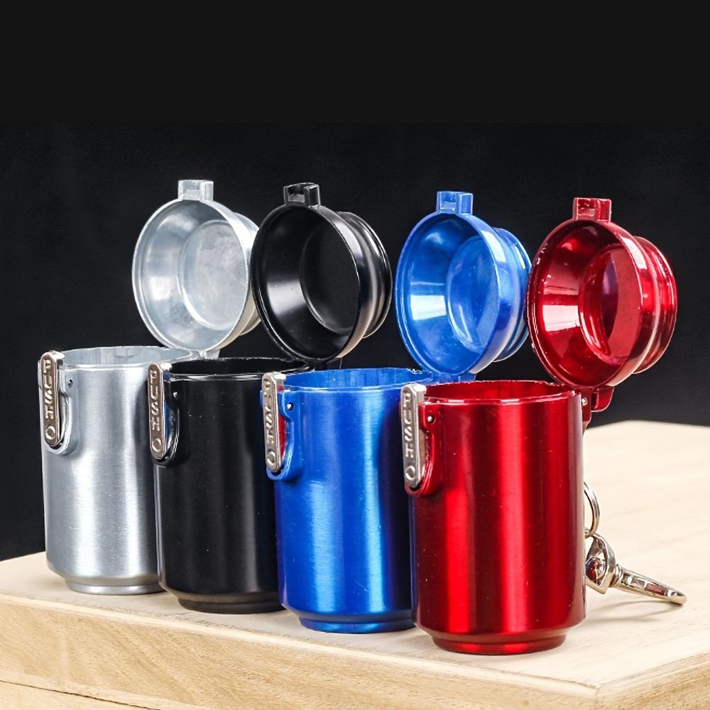 Portable Metal Ashtray, Durable Metal Portable Ashtray Ideal for Car, Bedroom, Living Room, Perfect Gift for Men