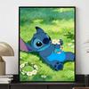 Disney Stitch diamond art painting kit 5D handmade diy diamond painting, home wall decoration with flowers
