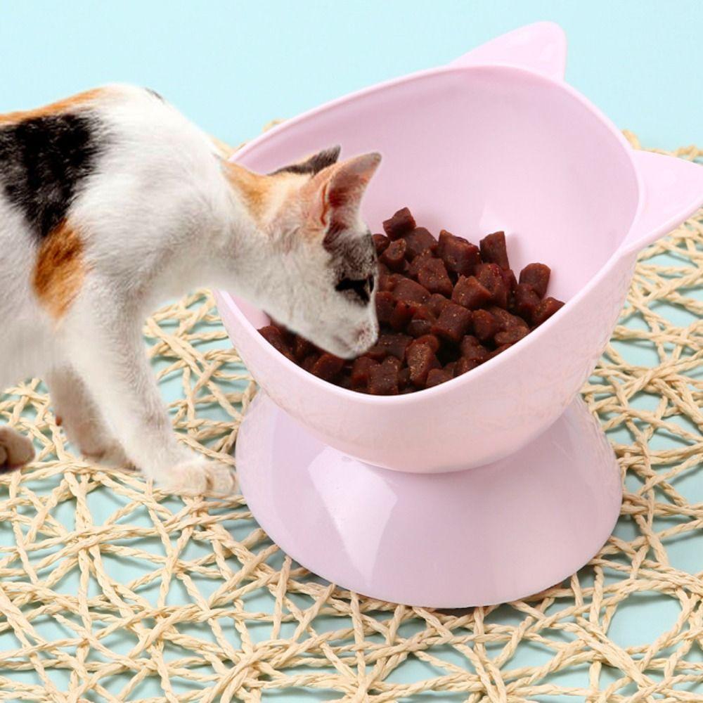 Миска для корма для домашних животных в форме кошачьего уха, приподнятая миска для кормления домашних животных, защита шейного отдела позвоночника домашних животных