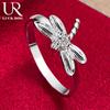 925 Sterling Silver AAA Zircon Dragonfly Ring Fashion Wedding Jewelry
