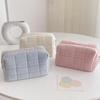Solid Fur Cosmetic Storage Bag Large Capacity For Women Makeup Organizer Handbag Portable Travel Make Up Toiletry Punch