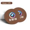 BLQ1 2pcs Suede Car Coaster Mat Water Cup Slots Non-Slip Pad Mat For BMW 50th Anniversary G20 G30 G32 E90 E84 F48 F39 F30 F20 F10 F40