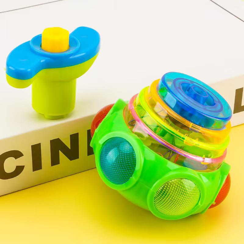 Детская цветная светодиодная музыкальная юла