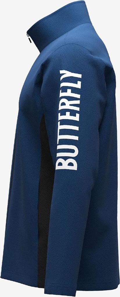 Butterfly Wiser Table Tennis Jacket Stretch Jersey Dark Blue Size S 47460 - Polyester 100% Unisex Sportswear
