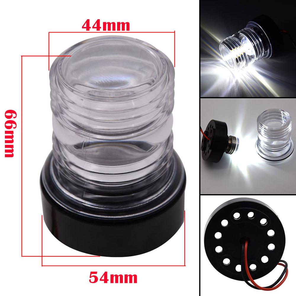 12Inch Fold Down Boat LED Navigation Light for Yacht Marine Navigation Anchor Light 12V Sailing Signal Light 360 Degree Round 7