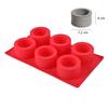Формы для бетонных горшков с 6 отверстиями, силиконовая форма для домашнего горшка с суккулентами