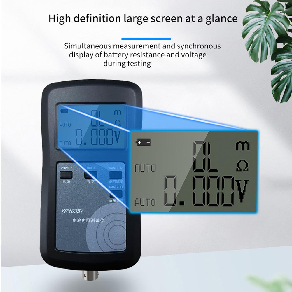 YR1035+ 4-Wire Digital Lithium Battery Internal Resistance Tester High Precision Internal Resistance Test 100V for Ni-MH Ni-CD