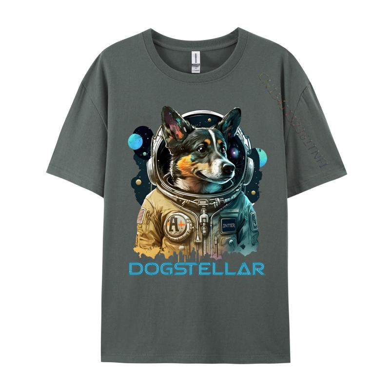 Dogstellar Dog Astronaut Tshirt Casual Tops Tees Brand New Cotton Tops Shirts Male TShirt Free Shippping Clothes